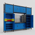 M121 Modular Work Bench - H3100mm x W3840mm | Laminate WBT | Blue