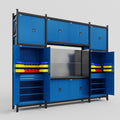 M121 Modular Work Bench - H3100mm x W3840mm | Laminate WBT | Blue