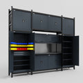 M121 Modular Work Bench - H3100mm x W3840mm | Laminate WBT | Dark Grey
