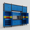 M121 Modular Work Bench - H3100mm x W3840mm | Laminate WBT | Blue