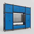 M121 Modular Work Bench - H3100mm x W3840mm | Laminate WBT | Blue