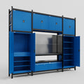 M121 Modular Work Bench - H3100mm x W3840mm | Laminate WBT | Blue