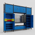 M121 Modular Work Bench - H3100mm x W3840mm | Laminate WBT | Blue