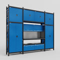 M121 Modular Work Bench - H3100mm x W3840mm | Laminate WBT | Blue