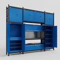M121 Modular Work Bench - H3100mm x W3840mm | Laminate WBT | Blue