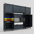 M121 Modular Work Bench - H3100mm x W3840mm | Laminate WBT | Dark Grey