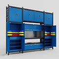 M121 Modular Work Bench - H3100mm x W3840mm | Laminate WBT | Blue
