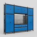 M121 Modular Work Bench - H3100mm x W3840mm | Laminate WBT | Blue