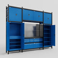M121 Modular Work Bench - H3100mm x W3840mm | Laminate WBT | Blue