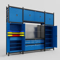 M121 Modular Work Bench - H3100mm x W3840mm | Laminate WBT | Blue