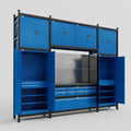 M121 Modular Work Bench - H3100mm x W3840mm | Laminate WBT | Blue