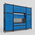 M121 Modular Work Bench - H3100mm x W3840mm | Laminate WBT | Blue