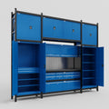M121 Modular Work Bench - H3100mm x W3840mm | Laminate WBT | Blue
