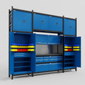 M121 Modular Work Bench - H3100mm x W3840mm | Laminate WBT | Blue