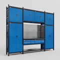 M121 Modular Work Bench - H3100mm x W3840mm | Laminate WBT | Blue