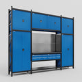 M121 Modular Work Bench - H3100mm x W3840mm | Laminate WBT | Blue