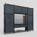 M121 Modular Work Bench - H3100mm x W3840mm | Laminate WBT | Dark Grey