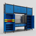 M121 Modular Work Bench - H3100mm x W3840mm | Laminate WBT | Blue