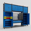 M121 Modular Work Bench - H3100mm x W3840mm | Laminate WBT | Blue