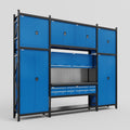 M121 Modular Work Bench - H3100mm x W3840mm | Laminate WBT | Blue