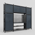 M121 Modular Work Bench - H3100mm x W3840mm | Laminate WBT | Dark Grey