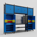 M121 Modular Work Bench - H3100mm x W3840mm | Laminate WBT | Blue