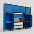 M121 Modular Work Bench - H3100mm x W3840mm | Laminate WBT | Blue