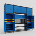 M121 Modular Work Bench - H3100mm x W3840mm | Laminate WBT | Blue