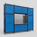 M121 Modular Work Bench - H3100mm x W3840mm | MDF WBT | Blue