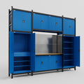 M121 Modular Work Bench - H3100mm x W3840mm | MDF WBT | Blue