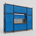 M121 Modular Work Bench - H3100mm x W3840mm | MDF WBT | Blue