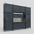 M121 Modular Work Bench - H3100mm x W3840mm | MDF WBT | Dark Grey