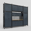 M121 Modular Work Bench - H3100mm x W3840mm | MDF WBT | Dark Grey