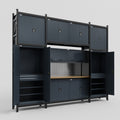 M121 Modular Work Bench - H3100mm x W3840mm | MDF WBT | Dark Grey