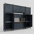 M121 Modular Work Bench - H3100mm x W3840mm | MDF WBT | Dark Grey