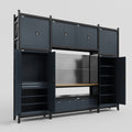 M121 Modular Work Bench - H3100mm x W3840mm | MDF WBT | Dark Grey