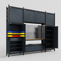 M121 Modular Work Bench - H3100mm x W3840mm | MDF WBT | Dark Grey