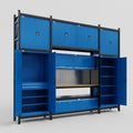 M121 Modular Work Bench - H3100mm x W3840mm | MDF WBT | Blue