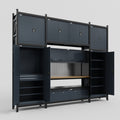 M121 Modular Work Bench - H3100mm x W3840mm | MDF WBT | Dark Grey