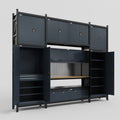 M121 Modular Work Bench - H3100mm x W3840mm | MDF WBT | Dark Grey