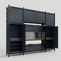 M121 Modular Work Bench - H3100mm x W3840mm | MDF WBT | Dark Grey