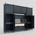 M121 Modular Work Bench - H3100mm x W3840mm | MDF WBT | Dark Grey