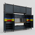 M121 Modular Work Bench - H3100mm x W3840mm | MDF WBT | Dark Grey