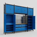 M121 Modular Work Bench - H3100mm x W3840mm | MDF WBT | Blue