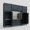 M121 Modular Work Bench - H3100mm x W3840mm | MDF WBT | Dark Grey
