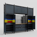 M121 Modular Work Bench - H3100mm x W3840mm | MDF WBT | Dark Grey