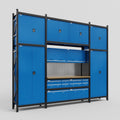M121 Modular Work Bench - H3100mm x W3840mm | MDF WBT | Blue