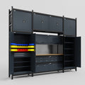 M121 Modular Work Bench - H3100mm x W3840mm | MDF WBT | Dark Grey