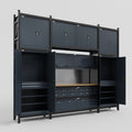 M121 Modular Work Bench - H3100mm x W3840mm | MDF WBT | Dark Grey