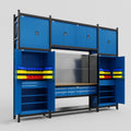 M121 Modular Work Bench - H3100mm x W3840mm | MDF WBT | Blue